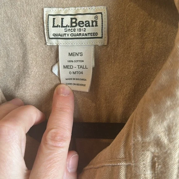 LL Bean men’s cotton flannel button up - Picture 2 of 4